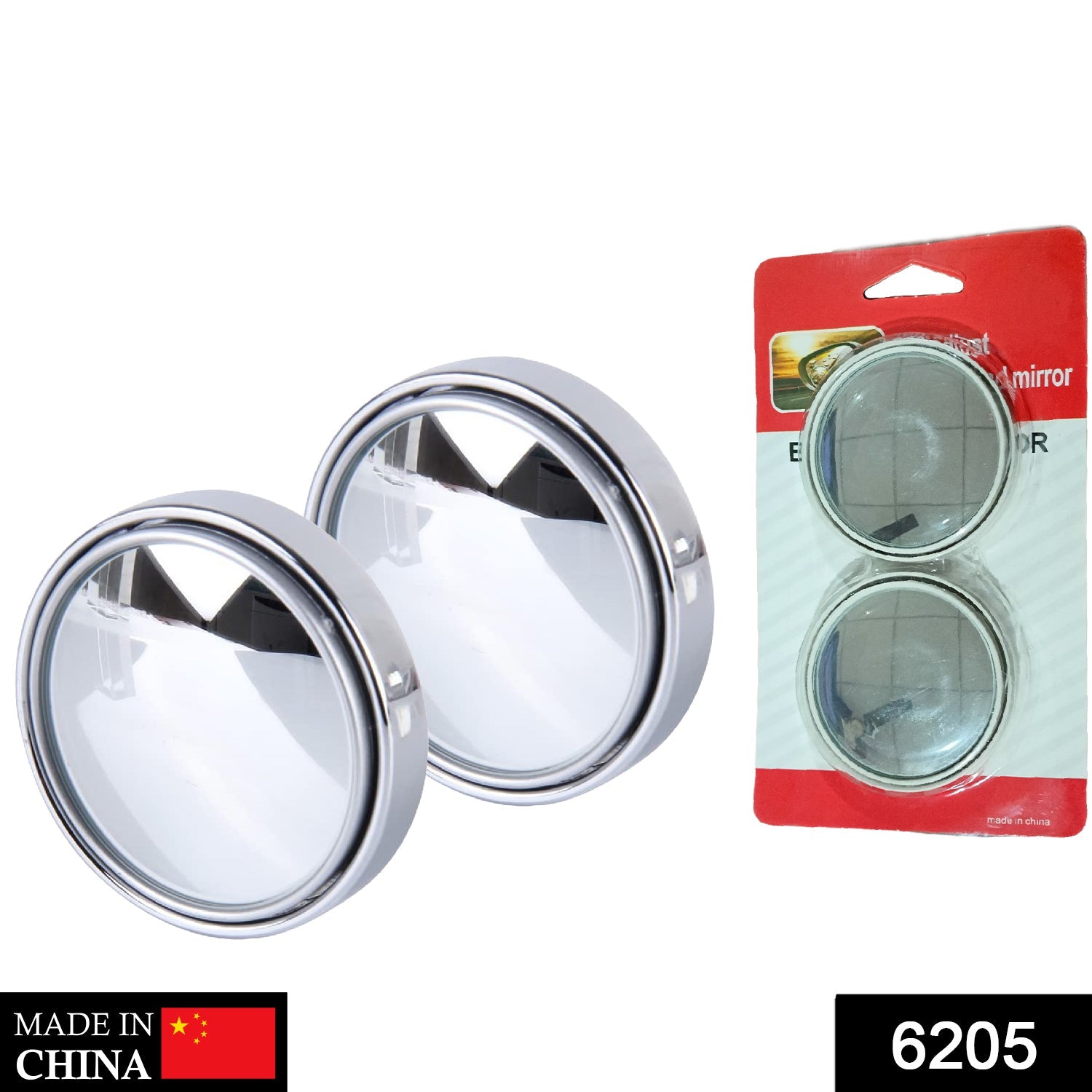 6205 360DEGREE BLIND SPOT ROUND WIDE ANGLE ADJUSTABLE CONVEX REAR VIEW MIRROR - PACK OF 2 DeoDap 6205 360DEGREE BLIND SPOT ROUND WIDE ANGLE ADJUSTABLE CONVEX REAR VIEW MIRROR - PACK OF 2 DeoDap